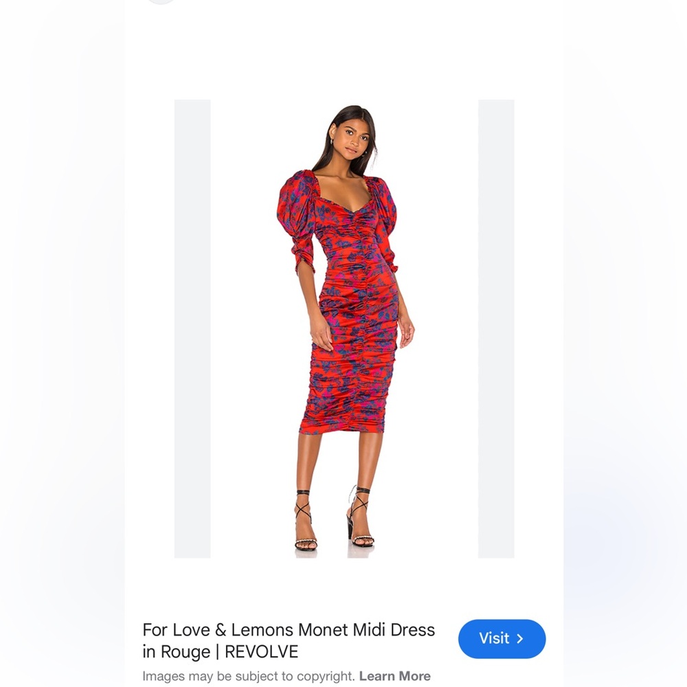 NWT For Love And Lemons Monet MIDI Dress Size XL
